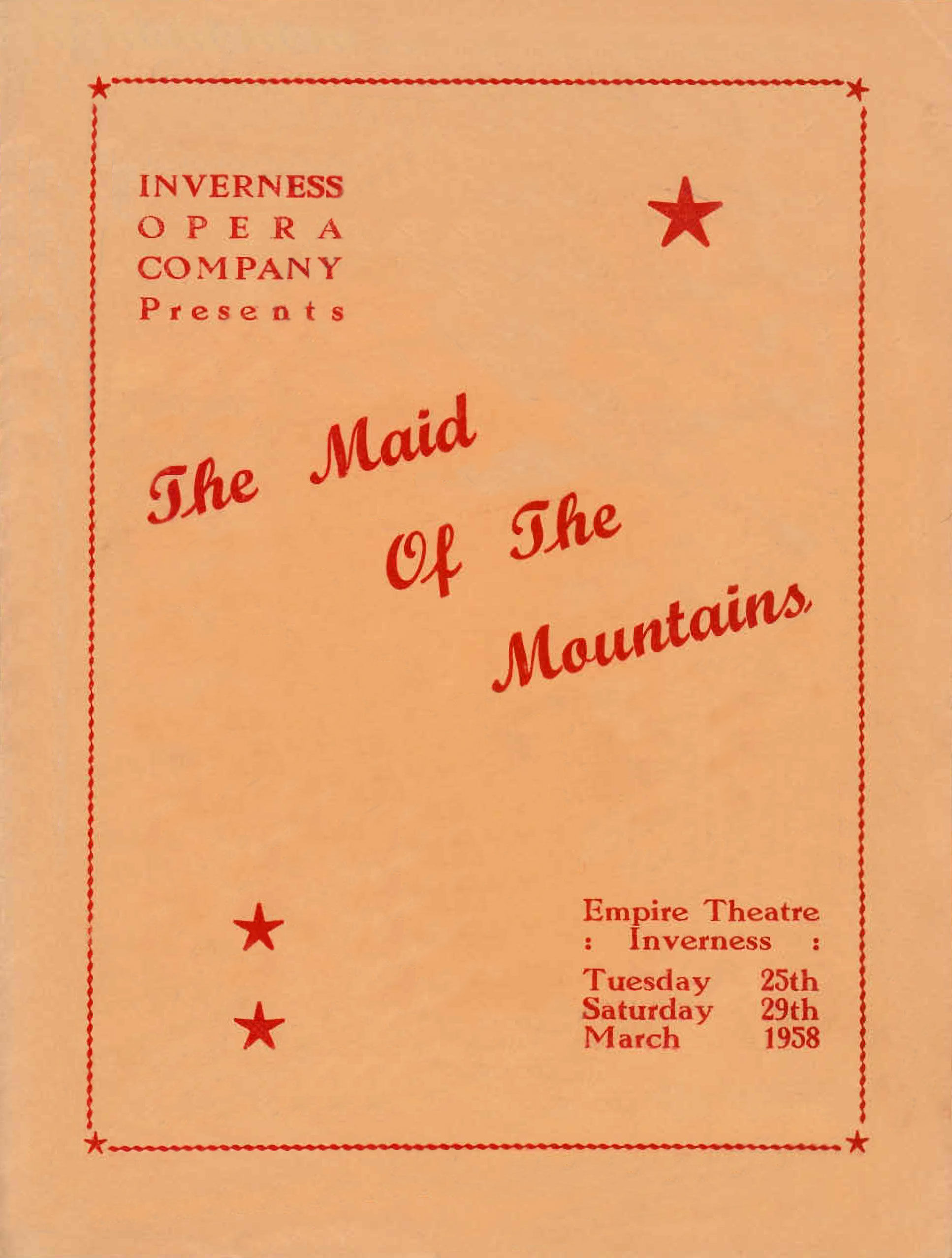 The Maid of the Mountains : 1958